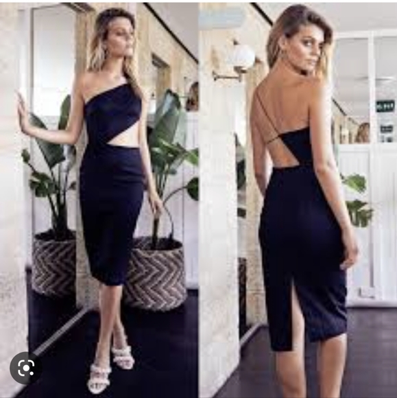 Maurie eve asymmetrical can't get enough midi dress cut out - Picture 4 of 8